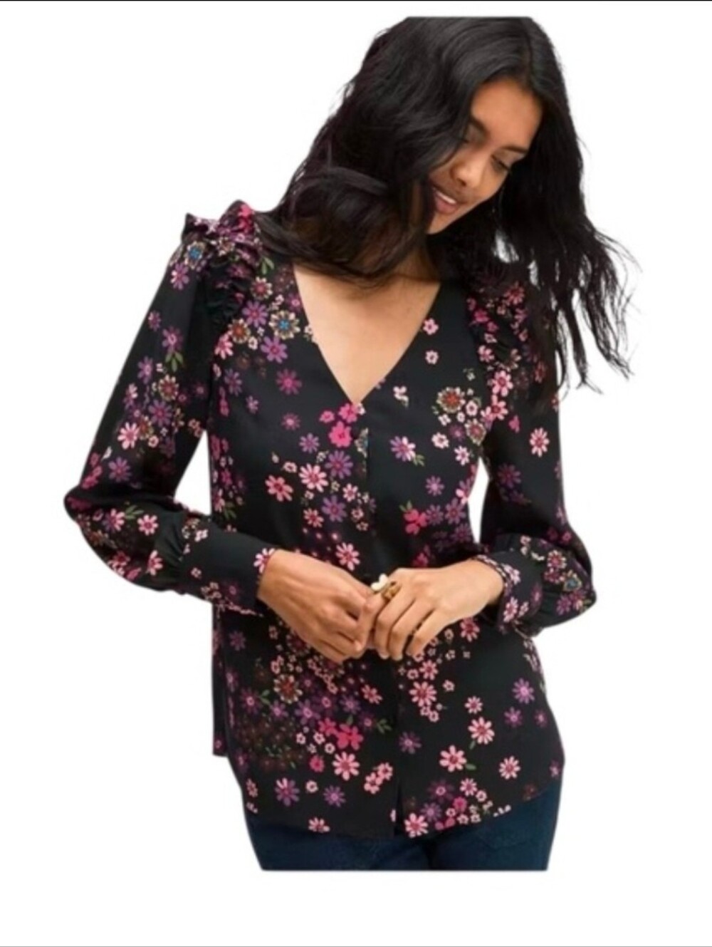 Kate Spade "Bora Flora" Top/Blouse. Size S.